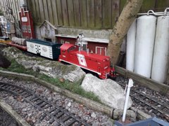 Tom and Glenis in their garden